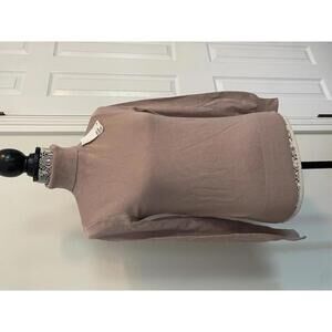 H&M rose mauve turtleneck knit NWT size XS